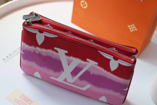 lv錢包 M69124 Pochette Double Zip手拿包 2020夏季LV新款手拿包  lvqb1640